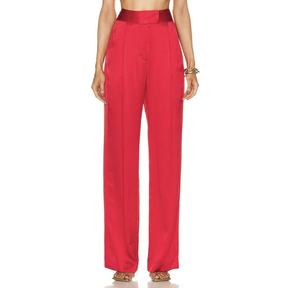 Elegant Red Women's Pants